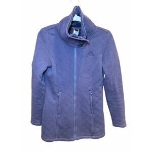 The North Face Women Small Caroluna Quilted Fleece Jacket Purple Fuzzy Lining